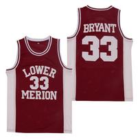 Basketball Jerseys High School Lower Merion 33 Bryant Jersey Sewing M gray