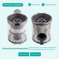 LITE-Dust Cup With Multi-Cone Separator For Dreame T30 T20 T10 Wireless Vacuum Cleaner Replacement Parts gray