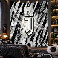 Sieninis gobelenas Juventus FC spaudinio audinys svetainei, miegamajam, namų dekoravimui 100cmx150cm white