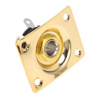 Gitaros išvesties lizdo plokštė kvadratinės formos metalinė kompaktiška gitaros lizdo plokštelė, skirta Telecaster Gold beige