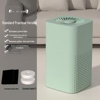 Compact Desktop Air Purifier & Deodorizer for Formaldehyde Removal and Silent Fresh Air Sterilization gray