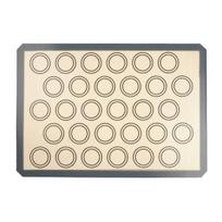0,4 mm silikoninis kepimo kilimėlis su stiklo pluoštu, nelipnus orkaitės įdėklas, karščiui atsparus daugkartinis padėklas sausainiams, pyragaičiams kepti, plaunamas indaplovėje, virtuvės įrankis beige