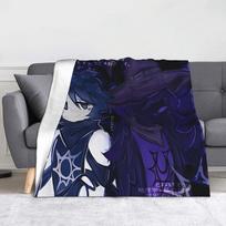 Azuretime Anime Pūkuotas pledas Azure Two Time Forsaken Juokingi metami pledai namams 200x150cm Antklodė 75x90cm black