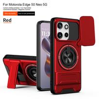 For Motorola Edge 50 Neo Case Moto edge 50 Neo Cover Magsafe Magnetic Fold Holder Military Armor Camera Protection Cover Motorola Edge 50 Neo black