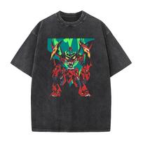 Tengen Toppa Gurren-Lagann Manga T Shirt Kamina Print Tshirt Men Clothing Vintage Washed T-shirt Oversized Tee Tops 3XL black