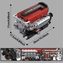 1236 vnt. mechaninis konstravimo kaladėlių rinkinys, variklio modelis, didelio sudėtingumo surinkimas, smulkių dalelių kaladėlės, suaugusiųjų pasidaryk pats surinkimo žaislas, namams gray