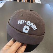 Letter Embroidered Baby Docker Caps Solid Color Hip Hop Hat Children's Brimless Hats  For Boy Girl kava
