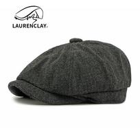 Baseball caps for men, wool berets, British vintage octagonal hats, women's spring and autumn new classic newsboy hats, trendy style Elastic band juoda