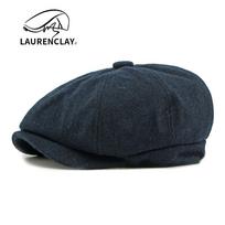 Baseball caps for men, wool berets, British vintage octagonal hats, women's spring and autumn new classic newsboy hats, trendy style Elastic band black