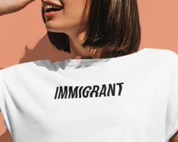 Immigrant t-shirt unisex tee cotton girls boys Tumblr 3XL brown