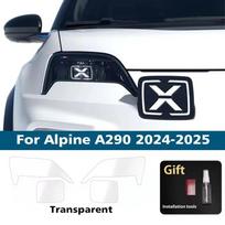 2 vnt. iš anksto supjaustyti Alpine A290 automobiliui Skaidrūs PPF TPU lipdukai Skaidri juoda priekinių žibintų apsauginė plėvelė Priedai For A290 24-25 CLR