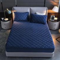 Šiltas žieminis dygsniuotas čiužinio užvalkalas Pliušinis, storas, minkštas paklodė, viengubas dvigubas karalienės dydžio paklodė su elastine juostele Pillowcases48x74cmx2 gray
