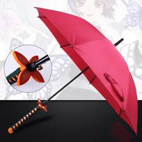 8 Bones Anime skėtis su ilga rankena nuo vėjo nepraleidžiančiu samurajų kardu Japonijos nindzių tipo saulės lietaus tiesioginis paplūdimio skėtis dovanoms pink