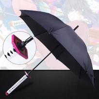 8 Bones Anime skėtis su ilga rankena nuo vėjo nepraleidžiančiu samurajų kardu Japonijos nindzių tipo saulės lietaus tiesioginis paplūdimio skėtis dovanoms black