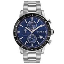 Hugo Boss 1513510 Šiuolaikinis Sportinis Rafale Analoginis Mėlynas Ciferblatas Vyriškas Laikrodis tamsiai mėlyna spalva/sidabras