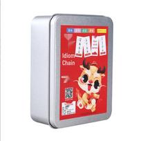 Idioms Poker: Educational Card Game for Kids with Free Shipping 168 Idiom Cards in Iron Box gray