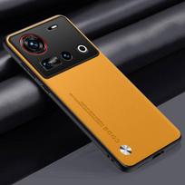 For Nubia Z70 Ultra 5G Case Luxury PU Leather Phone Case For ZTE Nubia Z70 Ultra Back Cover Silicone Shockproof Full Protection For Nubia Z70 Ultra geltona