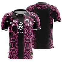 Boxing UFC Pythons Series 3D Print T-shirt For Men And Women Summer Casual Breathable Fitness Tops Fans Supporter Jersey Uniform XS pink