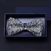 Išskirtiniai vyriški peteliškiai, iš anksto užrišti blizgučių peteliškiai, elegantiški vyriški vestuviniai, išleistuvių smokingo aksesuarai, dovanos gray