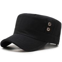 Tėčio kepuraitė Korėjietiško stiliaus Madinga Plokščiu viršumi Pavasaris Ruduo Lauko Beisbolo kepurė Karinė kepurė Skrybėlė nuo saulės Vasara Adjustable black