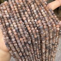 4mm Faceted Black Millet Square Beads - Jewelry Accessories 4mm (~90 beads) gray
