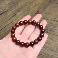 Natural Lightning-Struck Jujube Wood Calming Bracelet - Wooden Buddhist Beads for Men & Women 8mm (Petite Women's) brown