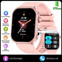 2026New Outdoor IP68 Waterproof Smart Watches Men Sports Fitness Tracker Flashlight  Men's Watches Health Monitor Bluetooth Call Women Smartwatch pink gray
