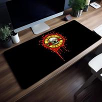 G-Guns N Roses Rock Music Band Mouse Pad Non-slip Thickened Large Writing Lockedge Office Student Gaming Cushion MousePad 30cmx60cm(11.8x23.6inch) gray