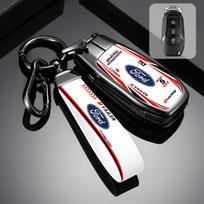 For Ford Figo 2017 Mondeo 5 Ecosport Fiesta Mk8 Everest Ranger Fusion Kuga Escort F150 Car Racing Style Design Key Case Cover white