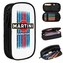 Martinis Race Sportscar Motor Racing Pencil Case for Boys Girls School Pen Box Pencil Bag Stationery Supplies Pen Holder Bag 21x10.5x5cm blue