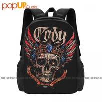 Aew Wrestling Cody Rhodes American Nightmare Skull P-52 Backpack Large Capacity Print Gymnast Bag One Size black