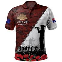 Vyriški Anzac dienos aguonos 3D spaudinio polo marškinėliai Australijos vėliava Memorialinis trumpomis rankovėmis Kvėpuojantis kasdienis viršus Atminimo dienai S gray