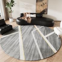 Modernaus stiliaus kilimai svetainei Neslystantis naktinio staliuko minkštas grindų kilimėlis Namuose skalbiamas kilimas Šviesios prabangos miegamojo dekoras Apvalus kilimas 100x100CM