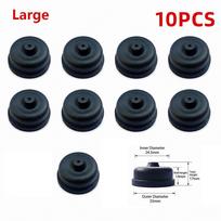 10Pcs Silicone Rubber Air Pump Diaphragm Cup Wear Resistant Replacement Cup Parts Fish Tank Air Pump Accessories black