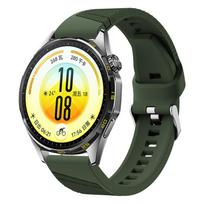 Silicone replacement watch strap for Huawei 7 Pro / GT6 Pro 46mm adjustable, soft 22mm tamsiai žalia spalva