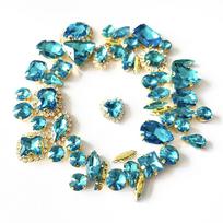 50pcs/Set Water Drop Claw Drill for Diy Wedding Dresses Shoes Multiple Mixed Accessory Accessories DIY Diamond Decoration 50Pcs blue