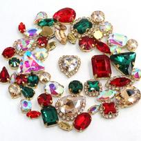 50pcs/Set Water Drop Claw Drill for Diy Wedding Dresses Shoes Multiple Mixed Accessory Accessories DIY Diamond Decoration 50Pcs