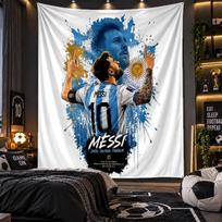 Wall Hanging Tapestry Lionel Messi Print Cloth for Living Room Bedroom Home Decor 150cmx200cm