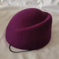 Elegant Style Felt Fabric Beret Versatile Design Airline Stewardess Caps Fashion Pillbox Hat  Party šviesiai violetinė spalva