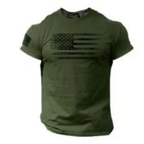 Vasarinis retro vyriškas marškinėlis su nacionalinės vėliavos spauda, laisvalaikio trumpomis rankovėmis T-shirt, kvėpuojantis ir greitai džiūstantis viršutinis drabužis, megztiniai 5XL black