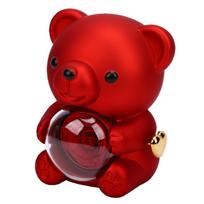 Mielas meškiukas su konservuota rože Romantiška dovana Amžina gėlė Besisukanti rožių dėžutė Moteriai Valentino diena Motinos diena red