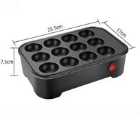Household Mini Pan Multifunctional Small Octopus Dumpling Pot Cooker Kitchen Appliances Black-no lid black