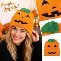 Adult Halloween Pumpkin Knit Beret Hat Warm Winter One Size geltona