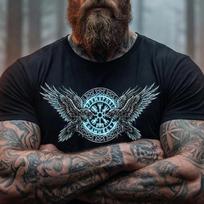 Viking Raven Wings T Shirt Norse Rune Compass Nordic Symbol Mythology Bella Canvas 3001 Vintage Comfortable Graphic L gray