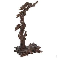 Juodmedžio medienos papuošalų stovas karoliams ir pakabukams Persiko nefritas 13*8*23cm Root Carving Jade Stand 16*8*30cm