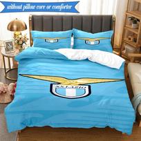 3PCS Lazio Football Club Emblem Bedding Set 2D Printing (Includes 1 Duvet Cover + 2 Pillowcases Coreless), Bedroom decor,Fan gift 180cmx210cm