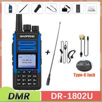 Baofeng DR-1802U Walkie Talkie USB-C Charger DMR Digital Radio UHF 400-470MHz AES256 Encryption High Capacity Upgraded of BF-H7 US