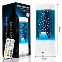 LED Lavos Lempa RGB Ugnikalnio Naktinis Šviestuvas Nuotolinio Valdymo Pultelis Spalvinga Stalo Lempa Miegamojo, Šventės, Baro, Namų Dekoro balta