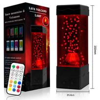 LED Lavos Lempa RGB Ugnikalnio Naktinis Šviestuvas Nuotolinio Valdymo Pultelis Spalvinga Stalo Lempa Miegamojo, Šventės, Baro, Namų Dekoro juoda