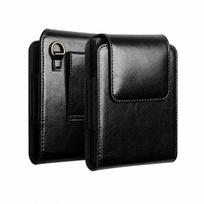 Samsung Galaxy Z Fold8 prabangus karvės odos rankinė per petį dėklas smūgiams atsparus juosmens dėklas su kortelių lizdu Fold 8 Wide Galaxy Z Fold 8 juoda